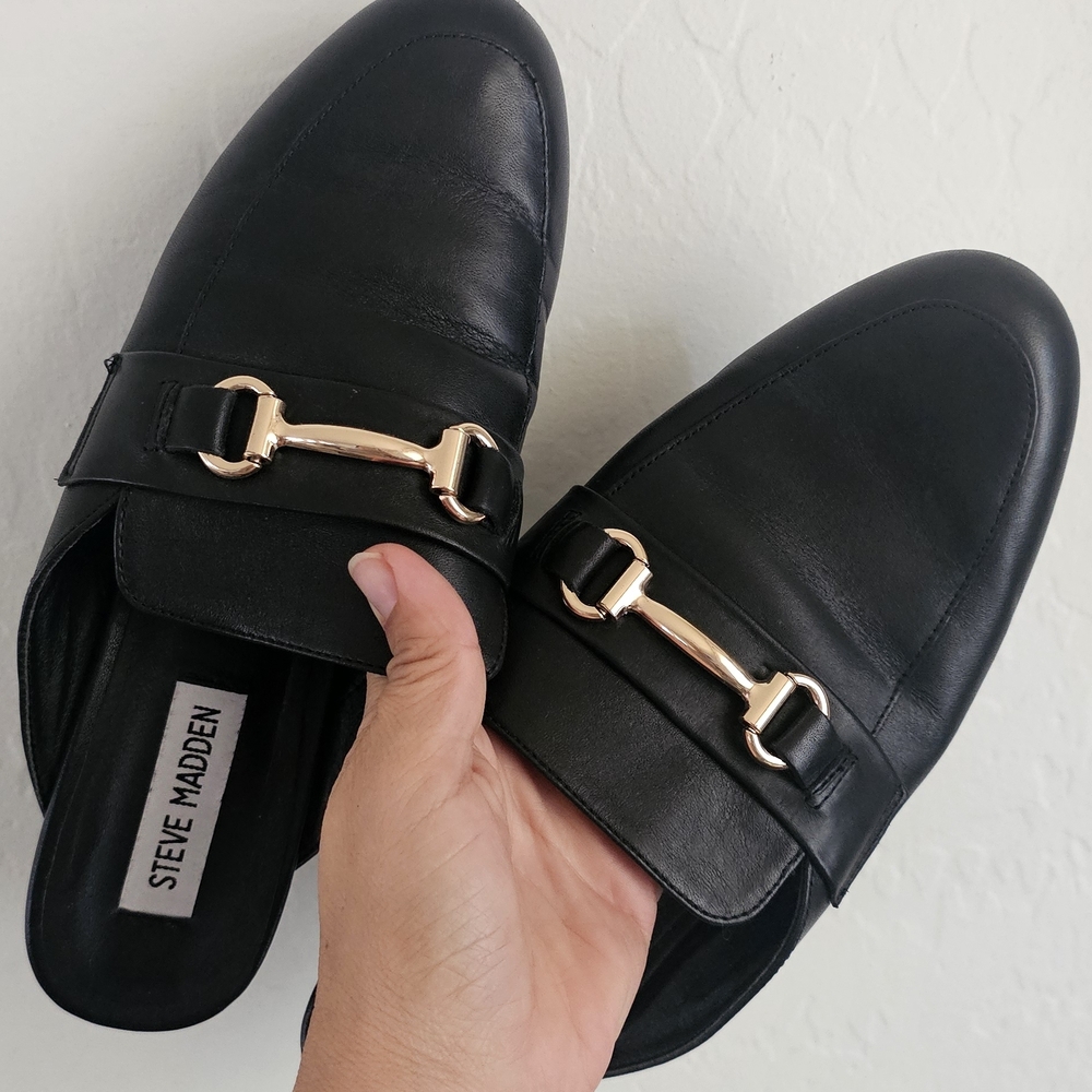 Steve Madden Black Mule Women Size 7.5